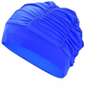 2 stuks badmutsen, damesbadmutsen, nylon badmutsen, elastische, comfortabele badmutsen, geplooide elastische, comfortabele badmutsen, badmutsen, houden je kapsel ongewijzigd. - blauw