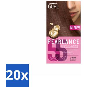 20 x Guhl - Crème-kleuring - No. 55 Warmroodbruin Intensief - Haarverf - Haarverf - Warmroodbruin - Crèmekleuring - Intensieve Kleur - Grijsdekking