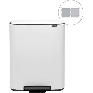 Brabantia Bo Pedal Bin 2 x 30 Liter White