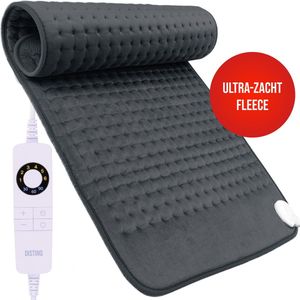 DistinQ Elektrisch warmtekussen - 45 x 85 cm - XXL formaat - Automatische uitschakeling - Grijs