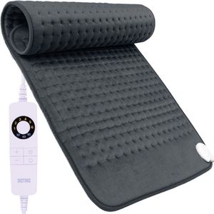 DistinQ Elektrisch warmtekussen - 45 x 85 cm - XXL formaat - Automatische uitschakeling - Grijs