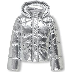 Kids ONLY - KogPearl - Winterjas - Zilver - Puffer met Capuchon