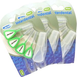 3x Jordan Interdental Maxi 8mm Mondhygiëne Borstel Tandenreiniging Multipack