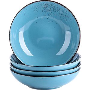 serveerschaal set \ soepborden, grote salade serveerschalen, witte ondiepe soepkom, magnetronbestendig, dishwasher safe, serving bowl - bordenset