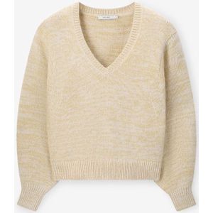 Sissy-Boy - V-hals Trui - Lichtgeel - Lange Pofmouwen - Relaxed Fit