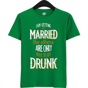 Am Getting Married | Vrijgezellenfeest Cadeau Man - Groom To Be Bachelor Party - Grappig Bruiloft En Bruidegom Bier Shirt - T-Shirt - Unisex - Kelly Groen - Maat 4XL