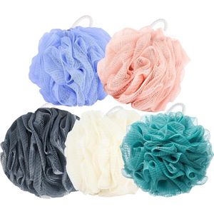 Verfrissende Set van 5 Kleurrijke Douche Sponsen voor Luxe Badervaring