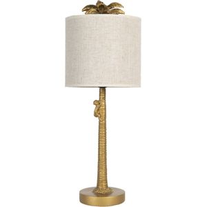 Tafellamp - Tafellamp Slaapkamer - Tafellampen - Cadeau - Goud / Wit - 53 cm hoog