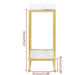 Gran Vida® - Marmeren Display Plank met Gouden Onderstel - Dubbellaags Design