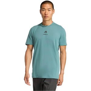 Adidas Les Mills Graphic T-shirt Met Korte Mouwen Blauw XL Man