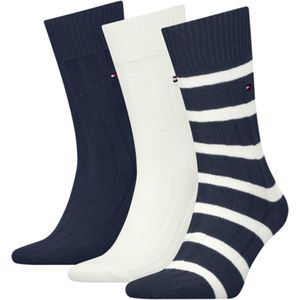 Tommy Hilfiger - TH MEN SOCK 3P - Donkerblauw - Sokken - 3-pack