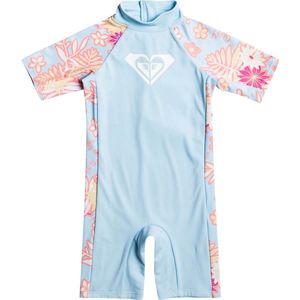 Roxy - UV Zwempak voor meisjes - Funny Childhood Spring Suit - Korte mouw - All Aloha - Cool Blue - maat 92cm