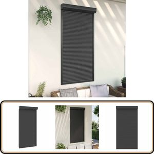 vidaXL Rolluik - 110x220 cm - Aluminium - Antraciet Rolluik - Zonwering - Aluminium Rolluik - Buitendecoratie - Woningrenovatie