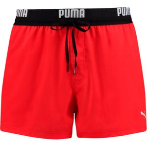 PUMA Swim Logo Short Heren Zwembroek - rood - Maat M