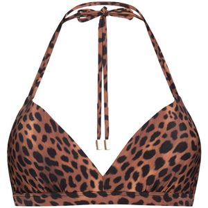 Beachlife Voorgevormde Halter Bikinitop Bruin/Zwart