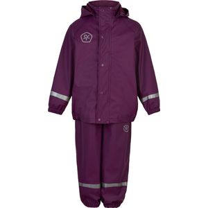 Color Kids - Regenpak voor kinderen - Gerecycled - Plum Caspia - maat 92cm