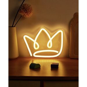 Neon verlichting kroon - Kroon - Neon wandlamp - Neon ligt - Led - Sfeerverlichting - Neonlicht - Neon lamp - Kroon - Kroontje - Koning - Koningsdag - Crown - Neonverlichting - Neon verlichting - Wandlampen - Verlichting - Kinderlamp