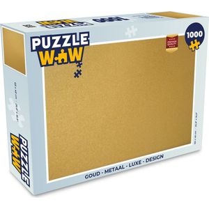 Puzzel Goud - Metaal - Luxe - Design - Legpuzzel - Puzzel 1000 stukjes volwassenen