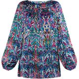 usha - Tuniekjurk - Ikat-Print - Losse Pasvorm - Ballonärmels