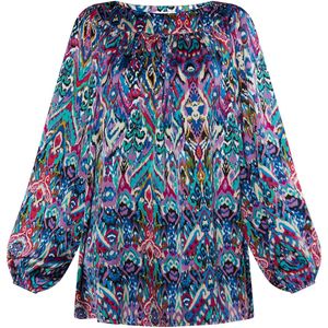 usha - Tuniekjurk - Ikat-Print - Losse Pasvorm - Ballonärmels