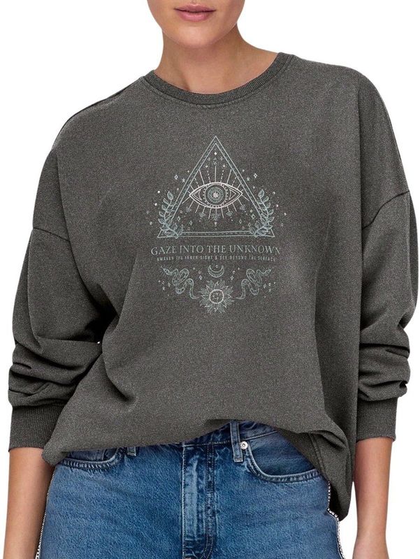 Onllucinda Oversized L/S Wild Box SWT, zwart, S