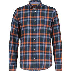New Zealand Auckland - Overhemd West Coast Flanel Ruit Blauw - Heren - Maat L - Regular-fit