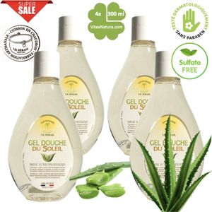 Sulfaatvrije douchegel | 4x300ml | biologische Aloë vera | Le Sérail | Franse Marseillezeep Ambacht