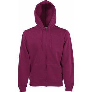 Fruit Of The Loom Heren Premium 70/30 Hooded Zip-Up Sweatshirt / Hoodie (Bordeaux) Maat S