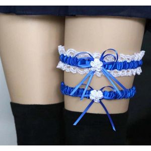 CHPN - Kousenband - Bruiloft - Trouwen - Stretch - Garter - Blauw - Set van 2 - Bruid accessoire - Vrijgezellenfeest