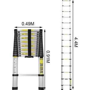Telescoopladder 4.4m - Telescopische Ladder - Veilig en flexibel