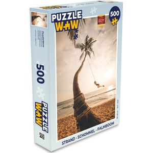 Puzzel Strand - Schommel - Palmboom - Legpuzzel - Puzzel 500 stukjes