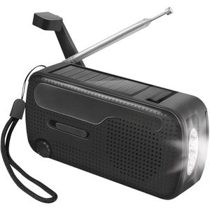 Lexium Noodradio solar opwindbaar - Radio - Noodradio - Weerradio - Radio voor Noodgevallen - Nood - Muziek - Nieuws - Noodpakket - Rampen - Praktisch - Zonneenergie