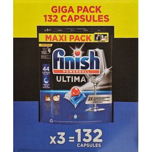 Finish - Powerball Ultimate - Vaatwascapsules - 132 stuks - Activelift-technologie