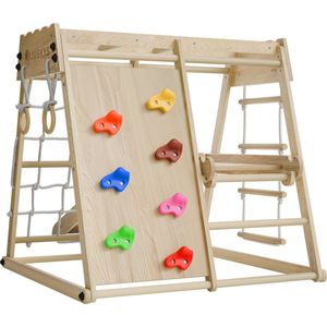 Minispeeltoestel voor kinderen - Met glijbaan - Naturel