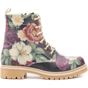 GOBY - Garden - Ankle Boots - Laars - Laarzen - Damesboots - Dames laarzen - Enkel laarzen - Handmade - Bloemenprint - Maat 36
