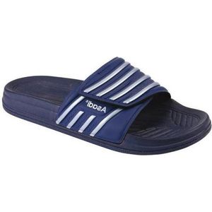 Asadi Bad & sauna slipper 993 / 6365 Klitband - Marine of Zwart - 36