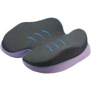 Zitkussen – Zitkussen van traagschuim, voor rugondersteuning, verlicht ischias, onderrug, stuitje en aambeienpijn – ideaal voor langdurig zitten in de auto, op kantoor of in een rolstoel