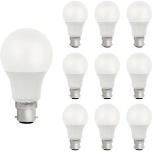 VITO LED Lamp A60 B22 - 9W (vervangt 60W) - 819lm - 6400K - 220-240V - Ø50mm - Energiezuinig - 10 stuks