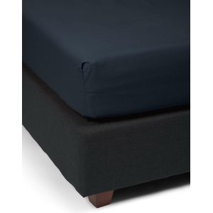 ESSENZA Premium Percale Hoeslaken Nightblue - 90x210 cm