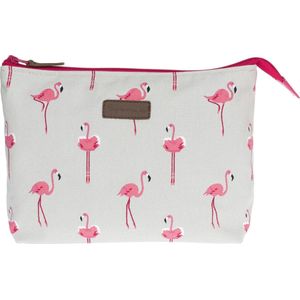 Hippe toilettas met roze Flamingo's van het merk Sophie Allport