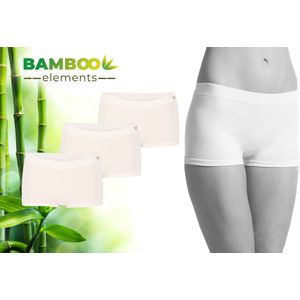Bamboo Elements- Naadloos Dames Ondergoed - Hipsters - 3 Stuks - Wit S - Boxershort Dames - Lingerie - Onderbroeken Dames - Dames Slips - Ondergoed Dames - Hipster Dames