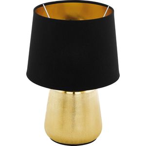 EGLO Manalba 1 Tafellamp - E14 - 30 cm - Zwart/Goud