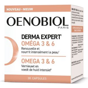 Oenobiol Derma Expert Omega 3 & 6 Caps 30 - Huid voeden en herstellen - Essentiële omega 3-vetzuren - Vernieuwing van de huid