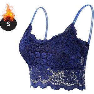 Livano BH Zonder Beugel - Zonder Bandjes - Push-up Bh's - Comfort Beha - Comfortabel - Sterk - Blauw - Maat S