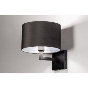 Lumidora Wandlamp 30908 - E27 - Zwart - Grijs - Zilvergrijs - Zilver -oud zilver - Metaal