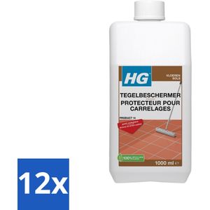 HG - Vloeren - Tegelbeschermer - Geeft Zijdeglans - 1L - Voordeelverpakking - 12 stuks