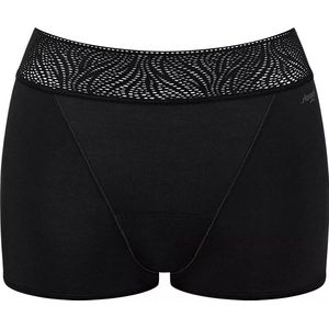 sloggi Period Pants Short Medium Dames Onderbroek - Zwart - Maat XL