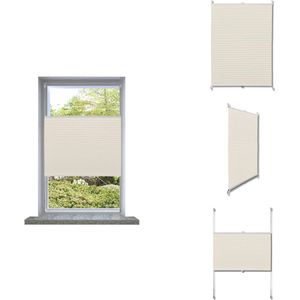 vidaXL Plisséjaloezie Crème 100 x 200 - Kliksysteem - Jaloezie
