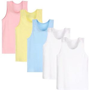 Mouwloze tanktops voor meisjes - Zachte en comfortabele kindertanktops, set van 5