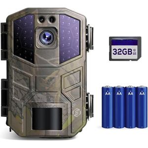 Equivera Wildcamera voor Buiten - Wildcamera met Nachtzicht - WiFi - Hoge Resolutie - Waterdicht - Wild Camera - Premium